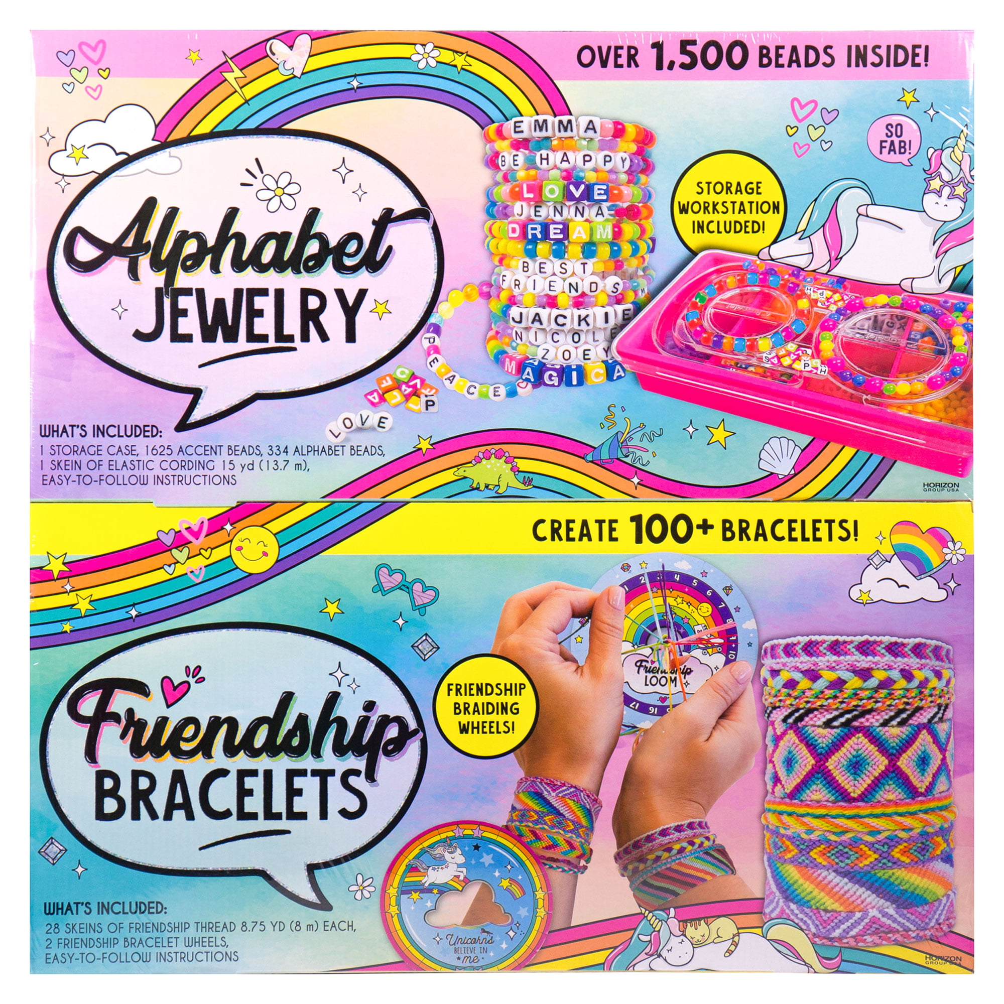 Bead Bracelet Making Kit, Bead Friendship Bracelets Kit with Pony Beads  Letter Beads Charm Beads and Elastic String | Lazada