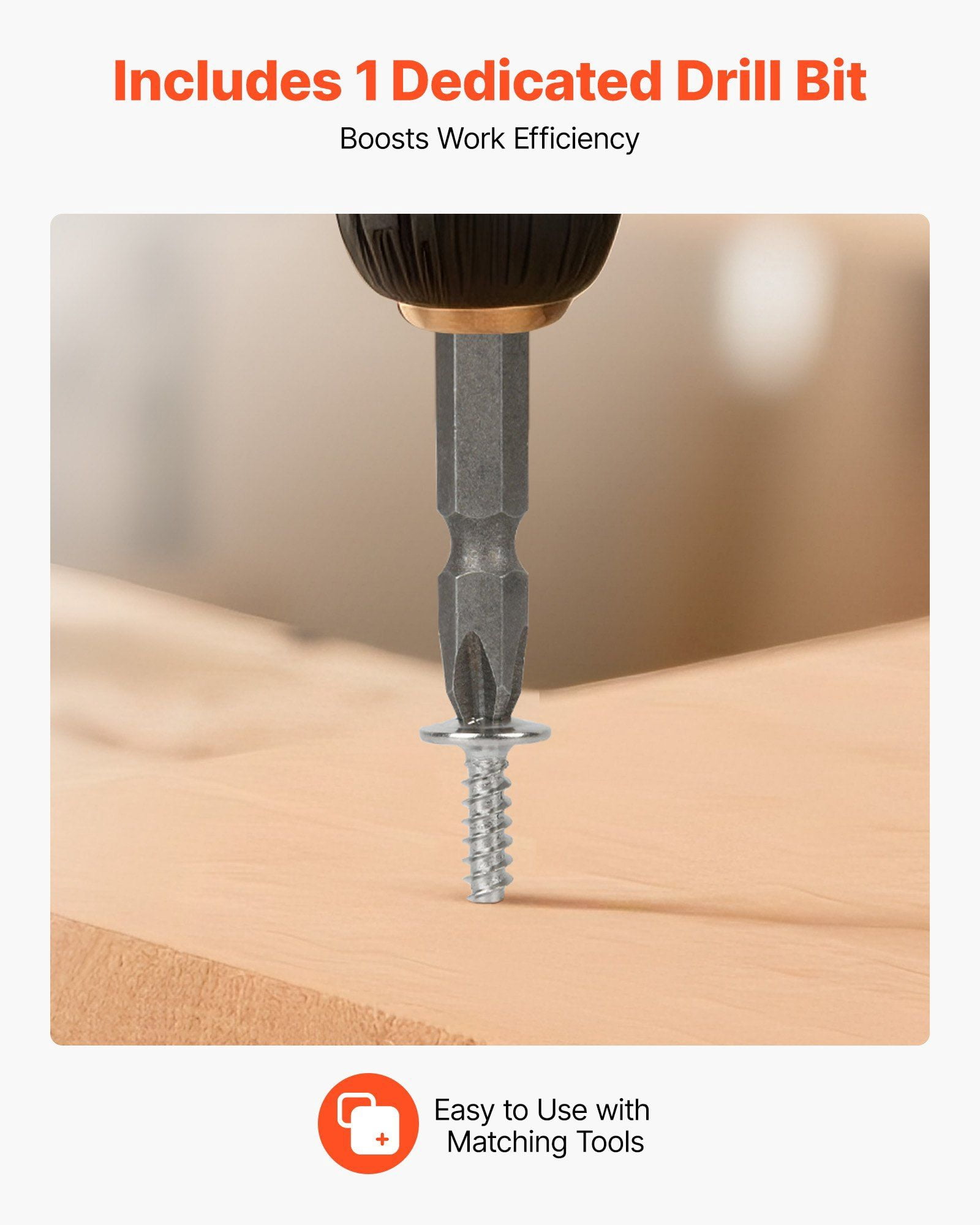 #8 x 3/4 Inch Self Drilling Screws for Drywall to Wood, 300PCS Stainless Steel Construction Fasteners with Flat Countersunk Head, Rust Resistant Self Tapping Screws for Home, DIY, and Industrial Use