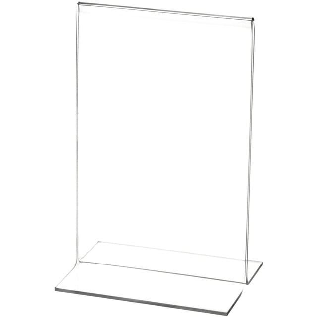 Plymor Clear Acrylic Sign Display/Literature Holder (Bottom-Load), 8" W x 10" H (2 Pack)