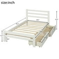 thumbnail image 4 of Wood platform bed with two drawers, twin - White, 4 of 4