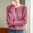 thumbnail image 6 of Danhjin Women's Button Down Sweaters Cardigan Shirts Long Sleeve Casual Tops Fall Winter Fashion Crew Neck Comfy Soft Loungewear Outdoor Knitwear Blouses, 6 of 6