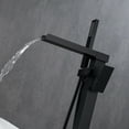 thumbnail image 4 of BWE Freestanding Tub Filler Bathtub Faucet Black Floor Mount Brass Bathroom Faucets with Hand Shower, 4 of 11