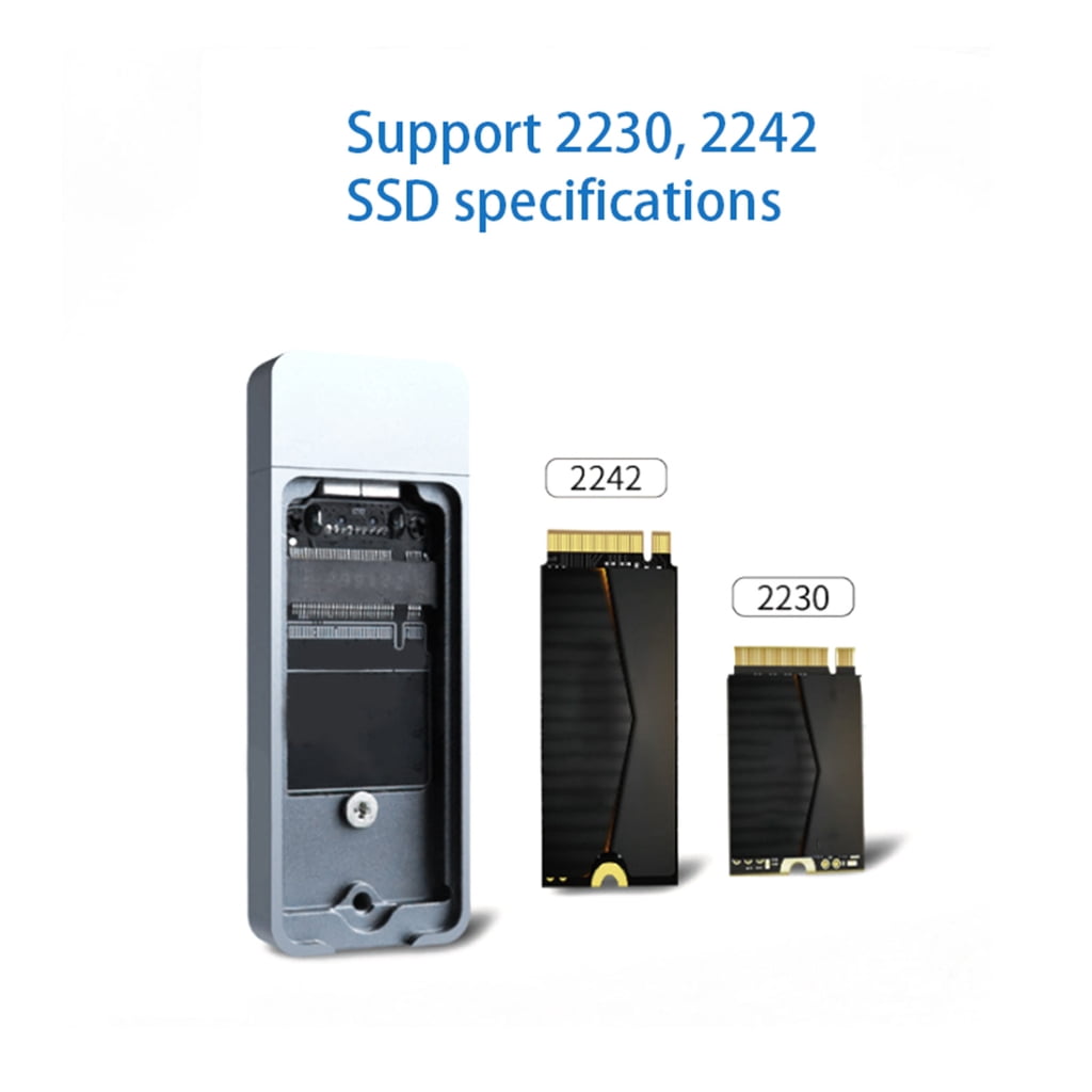 MOMOJIA USB A/C NVME PCIe M Key Enclosure 10Gbps Transfer Speed Compatible 2230 SSDs