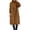 Coffee, variant on Womens Corduroy Dress High Neck Long Sleeve Flannel Lined Midi Dress Fall Winter Warm Blue
