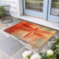 thumbnail image 2 of Dragonfly Orange Doormat Outdoor Entrance 20"x31.5", Abstract Modern Graffiti Painting Art Absorb Moisture Dirt Door Mats, Non-Slip Rubber Backing Floor Mats Indoor, Low-Profile Front Door Rugs, 2 of 9