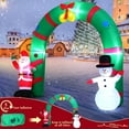 thumbnail image 2 of 10 FT Christmas Inflatable Archway with Santa and Snowman, LED-Lit Holiday Decor, Waterproof Polyester,Ideal for Outdoor, Lawn, Garden, Yard, Party Holiday Decorations, 2 of 7