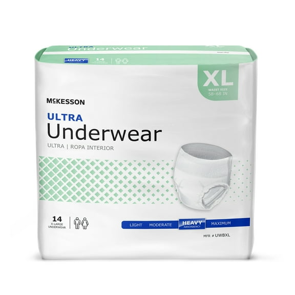 McKesson Ultra Underwear, Incontinence, Heavy Absorbency, XL, 56 Ct