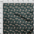 thumbnail image 3 of oneOone Velvet Dark Teal Blue Fabric Floral Craft Projects Decor Fabric Printed By The Yard 58 Inch Wide, 3 of 4