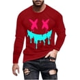 thumbnail image 2 of PNTUTB Stylish Men's Printed Crew Neck Design Comfortable Long Sleeve Top for Fall/Winter, 2 of 5