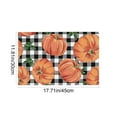 thumbnail image 3 of 100Fens Thanksgiving Pumpkin Placemats Plaid Table Decor Fall Table Mats for Holiday Kitchen Dining Room Decoration Reusable Washable, 3 of 7