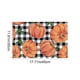 thumbnail image 3 of Manteles Individuales de Calabaza para Acción de Gracias, Estilo Cuadros, Decoración de Mesa Otoñal | Decoración Navideña para Cocina y Comedor | Lino Lavable y Reutilizable | Naranja/Blanco/Negro |, 3 of 7