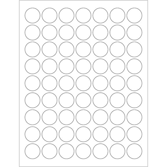Box Partners Laser Labels 1" Circle White 6300/Case LL142