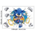 thumbnail image 3 of Pegatinas de Sonic The Hedgehog para decoración de habitaciones de niños, 60 x 40 cm, figuras de juego, pegatinas de grafiti, pegatinas de dibujos animados para bricolaje, pegatinas impermeables, 3 of 5