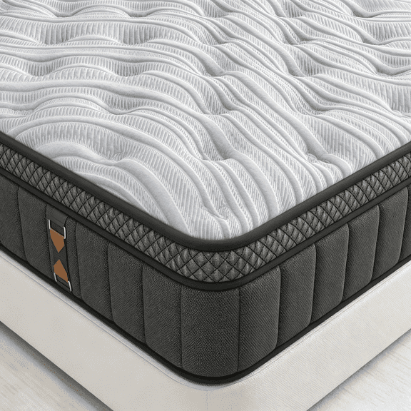 windosier 14 inch King Mattress, Cooling Gel Memory Foam Mattress in a Box, Medium-Firm, Individual Pocket Springs Hybrid Mattress, Pressure Relief & Motion Isolation, CertiPUR-US