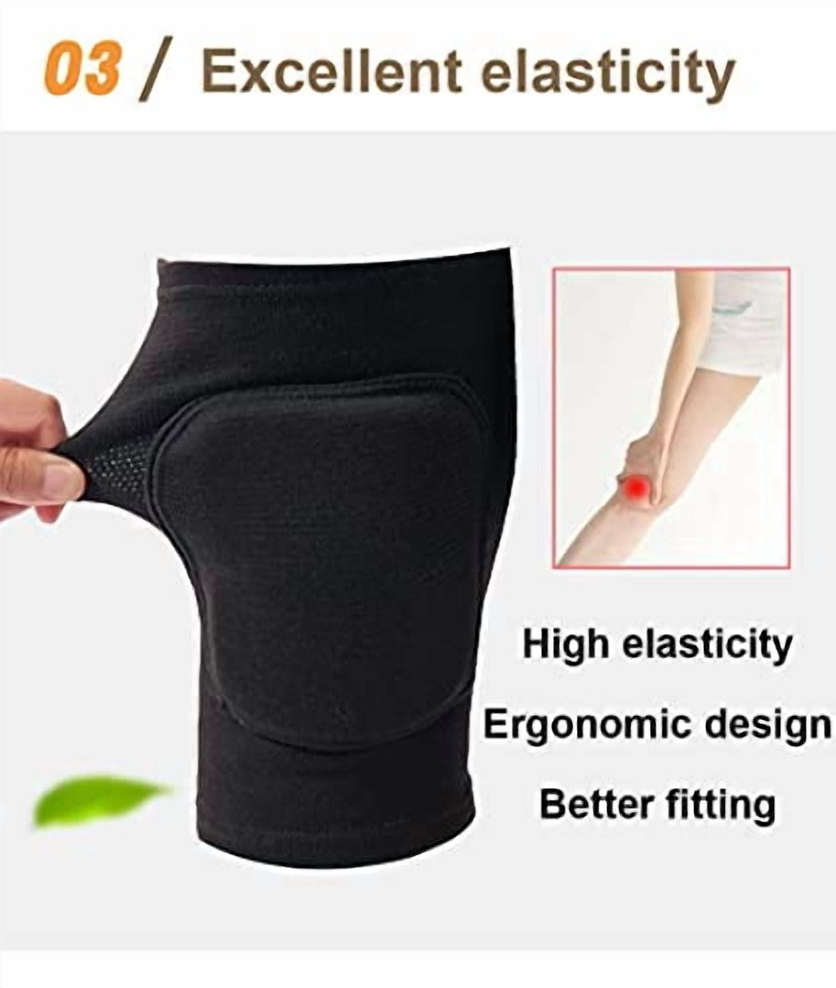 Jointown Knee Pads for Women, Dance Knee Pads Wrestling Knee Pads Basketball Knee Pads Volleyball Knee Pads for Women, Knee Protector Soft Knee Pads for Work (Black, M)