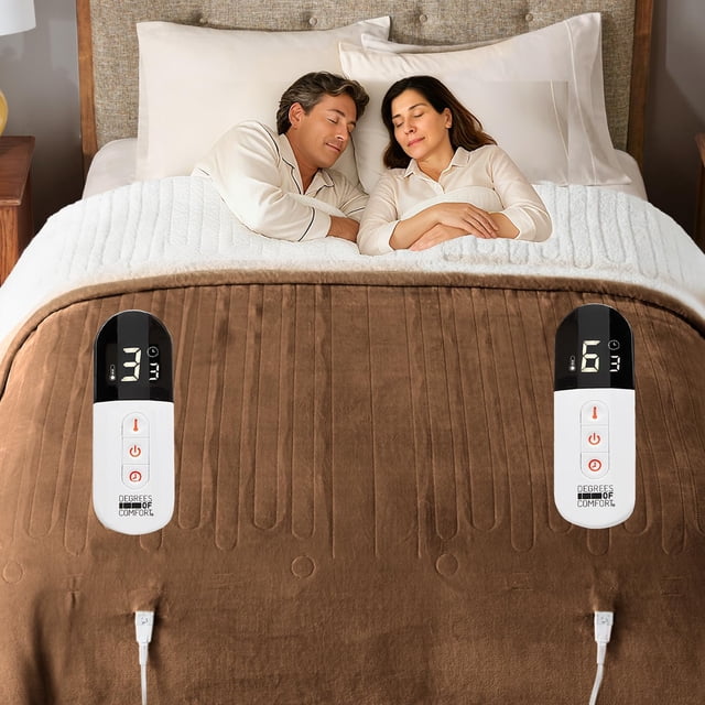 Manta eléctrica Degrees of Comfort Sherpa Plush tamaño queen