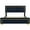 Black, variant on Gzxs Queen Size Velvet Upholstered Platform Bed with Tufted Headboard and Footboard, Golden Metal Legs, Black