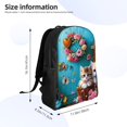 thumbnail image 4 of Balery Whimsical Cats and Flowers Scene Mochila - Mochila Estilosa y Duradera para Laptop de 15 Pulgadas con Tela Oxford Impermeable, 4 of 8