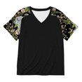 thumbnail image 4 of Womens Short Sleeve T Shirts Summer Casual Printed V Neck T Shirt Loose Shirts XXL, 4 of 4