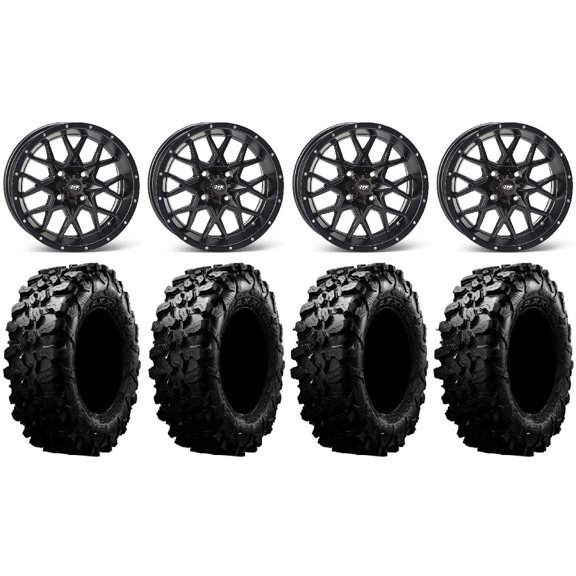 ITP Hurricane 15" Wheels Black 35" Carnivore Tires Can-Am Commander Maverick Renegade Outlander Defender