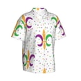 thumbnail image 2 of Bixox Men's Hawaiian Shirts Men's Mardi Gras Carnival1 Print Short-Sleeve Shirt-X-Large, 2 of 8