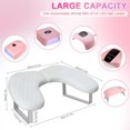 thumbnail image 2 of Almohada Arm Rest Jazalz en forma de U para manicura y uñas, color blanco, 2 of 7