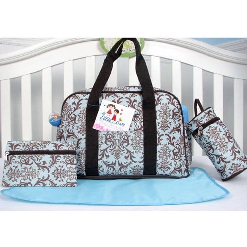Soho Baby Blue Cherry Tree Nursery Bedding Set 14 Pcs