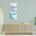 thumbnail image 2 of Stupell Industries Make Waves Mermaid Saying Calligraphy Turquoise Tail Graphic Art Gallery-Wrapped Canvas Print Wall Art, 20x48, by Kim Allen, 2 of 6