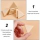 thumbnail image 4 of 100 piezas de madera sin tratar, triángulos de madera natural, rodajas de madera en blanco con forma triangular., 4 of 9