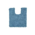 thumbnail image 3 of Home Weavers Fantasia Collection Toilet Rugs U Shaped Contour, Extra Thick Bathroom Rug, Non-Slip Contour Mat for Bathroom, 100% Cotton Soft & Water Absorbent, Machine Washable, 20"x20" Contour, Blue, 3 of 6