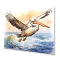 thumbnail image 2 of Designart "Majestic Seabird Pelican I" Animals Metal Wall Decor, 2 of 5