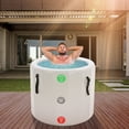 thumbnail image 6 of ABORON Round Ice Bath Tub Cold Plunge Tub with Cover for Athletes, 185 Gallons Cold Water Plunge Tubs, Portable Ice Bath at Home Outdoor, Water Chiller Compatible, 39.4in x 39.4in x 35.4in, 6 of 10