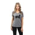 thumbnail image 2 of Thread Tank Cavalier King Charles Spaniel Dog Silhouette Women's Relaxed V-Neck T-Shirt Tee Heather Grey Small, 2 of 4