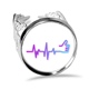 thumbnail image 1 of Línea de gestos Anillo de compromiso de boda de amor ajustable Unbranded  M, 1 of 3