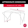 thumbnail image 4 of Taylor Made BOAT BIMINI TOP 88132 4 Bow Square Tube; Pontoon Boat; 8 Foot Width x 8 Foot Length; Fits 1-1/4 Inch Square Railing; Black; Polyester Fabric; With Matching Boot Cover, 4 of 5