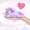 thumbnail image 4 of LotFancy 7 in Purple Unicorn Stuffed Animal Plush Toys for Kids, Girls, Boys, 4 of 10