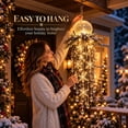 thumbnail image 6 of Crystal Cascade Christmas Hanging LED Light, Hanging LED Ice Ball Icicle Lights, Lighted Wall Accent for Living Room, Porch, Entryway and Holiday Display, 6 of 8