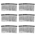 thumbnail image 1 of Senkary 10 peines para el pelo con clip de alambre de metal, peines para velo de novia (20 dientes negros), 1 of 2