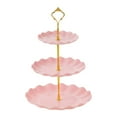thumbnail image 1 of Luzkey 3 Tiered Cake Stand Serving Tray Cosmetics Restaurant Cupcakes Display Plate Pink, 1 of 8
