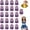 Purple silver, variant on 20 Pcs Cheerleading poms,pom poms Cheerleading with Finger for Rooters Cheering Squad Team Spirit Sports (Blue Gold)