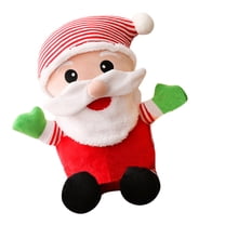 HEMOTON Red Santa Claus Plush Stuffed Christmas Doll Toy for Children Holiday Decoration