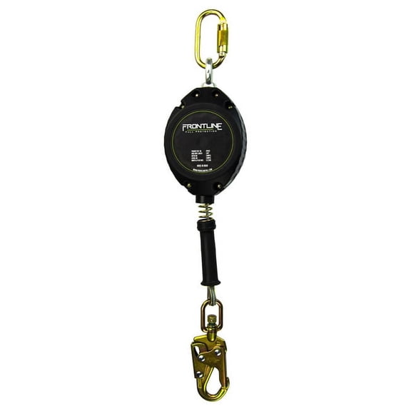 Frontline RPG20 Cable Single Leg 20ft SRL with Steel Snap Hook End| Roofing | Construction | Personal Fall Arrest Protection | Galvanized Steel Retractable Lifeline/Safety Yoyo