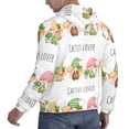 thumbnail image 3 of KLL Cactus Gnome Print Mens Hoodie Long Sleeve Casual Pullover Hooded Sweatshirt Fashion Drawstring Hoodies with Pocket-X-Large, 3 of 6