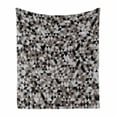 thumbnail image 1 of Geometric Soft Flannel Fleece Throw Blanket, Abstract Blurry Image Design Shades of Colors Tones Image, Cozy Plush for Indoor and Outdoor Use, 60" x 80", Cocoa Black White, by Ambesonne, 1 of 6