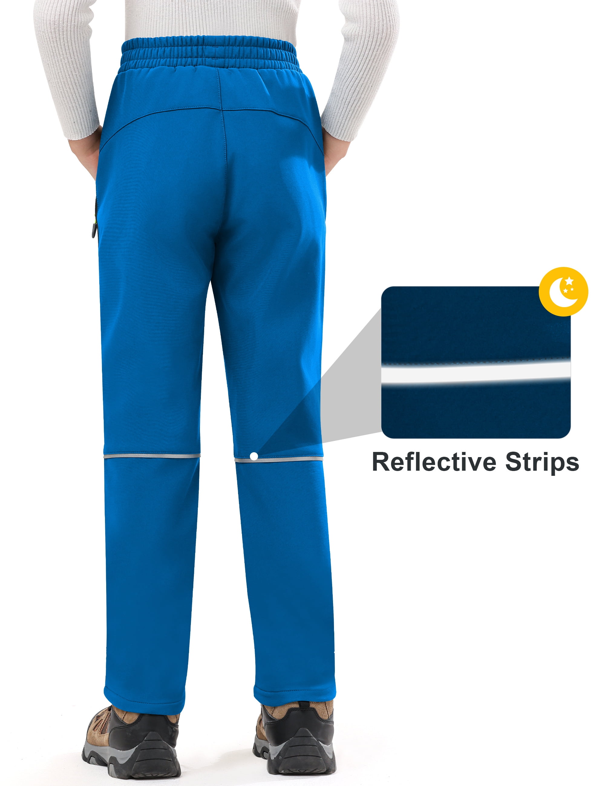 Lavenicole Kids Boys Girls Youth Waterproof Hiking Ski Snow Pants Elastic Waist Warm Insulated Pants