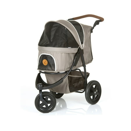 TOGfit 3 Wheel Dog Stroller, Gray, 42"L x 42"W x 42"H