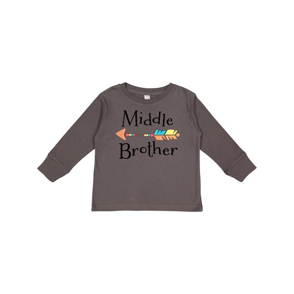 Inktastic Middle Brother- arrow Boys Long Sleeve Toddler T-Shirt