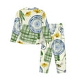thumbnail image 2 of Wukai Vintage Utensils Print Women's Pajama Set - Soft Long Sleeve Sleepwear for Comfort and Style-Small, 2 of 9