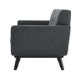 thumbnail image 4 of Loveseat Sofa, Charcoal Grey Gray, Fabric, Modern Contemporary, Mid Century Living Hotel Lounge Cafe Lobby, 4 of 8
