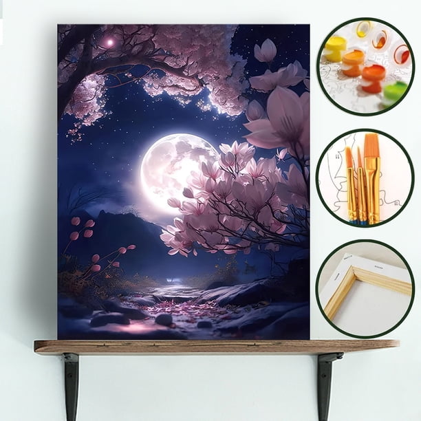 YALKIN Lot de 6 kits de peinture par numéros sur toile, sans cadre, peinture à l'huile acrylique, décoration murale d'intérieur, 30,5 x 40,6 cm pour adultes et débutants YALKIN Lot de 6 kits de peinture par numéros sur toile, sans cadre, peinture à l'huile acrylique, décoration murale d'intérieur, 30,5 x 40,6 cm pour adultes et débutants